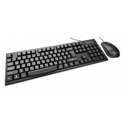 Клавиатура+мышь SMART KM-100 <USB, 1.5М, 104 мембранные клавиши, BLACK, kaz/rus/eng